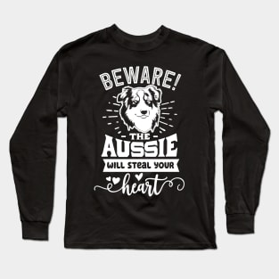 Beware the Aussie will steal your Heart Ver.2 Long Sleeve T-Shirt